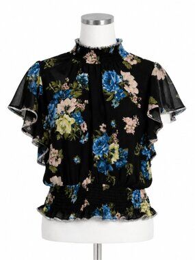 Shinestar Flutter Sleeve Blouse
